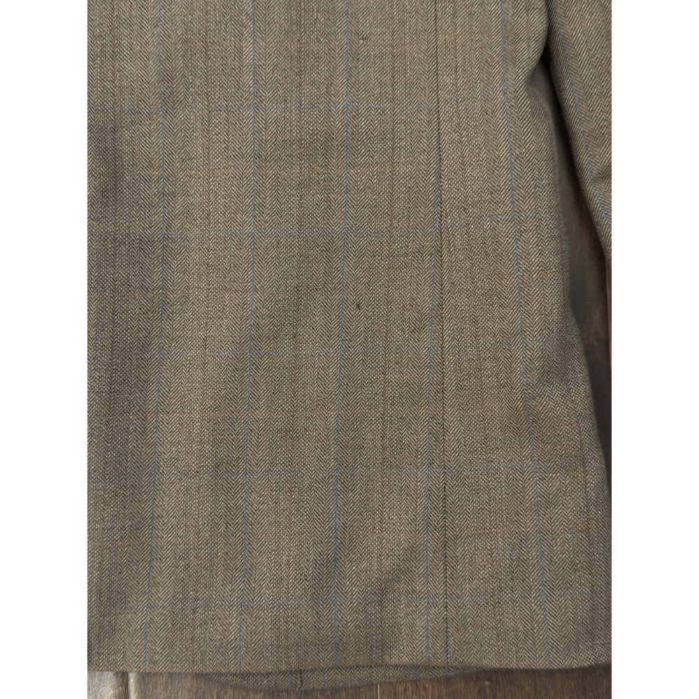 Joseph & Feiss Gold 38R Mens Blazer Jacket  100% Wool Brown 2 Button Single Vent - Picture 11 of 14